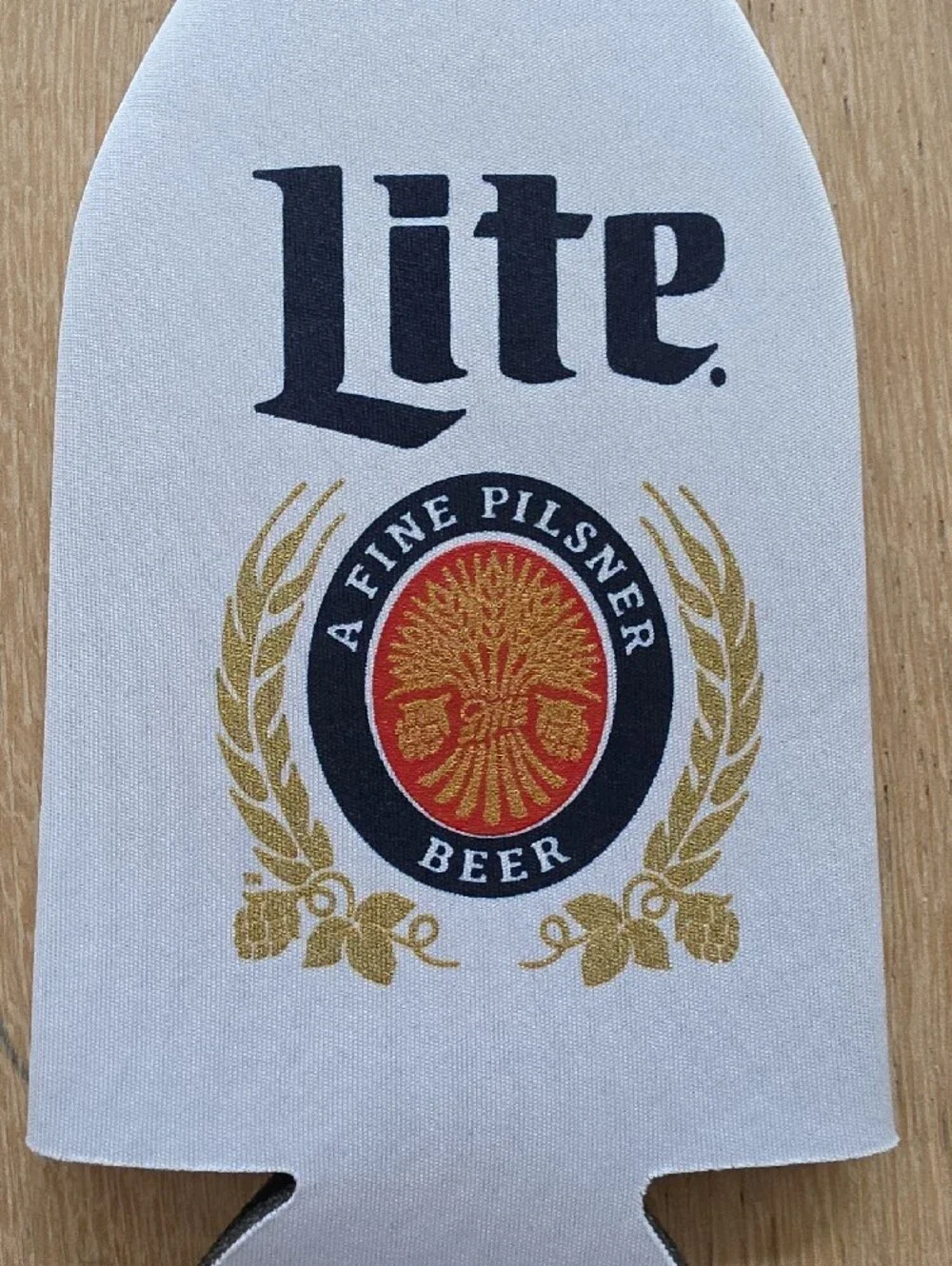 Miller Lite Koozies & Bottle Opener Set - White, Black and Gold